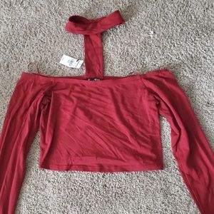 Long sleeve crop top